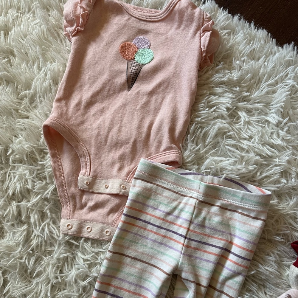 Pekkle Ice Cream Outfit 3 Months